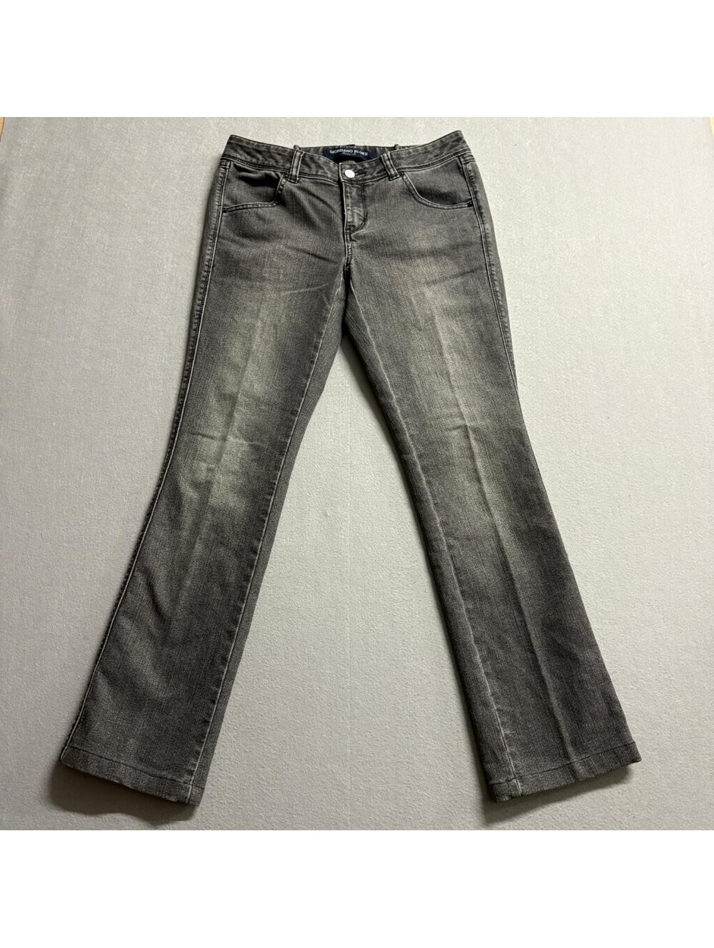 Giordano Blues Skinny Fit Jeans Womens 27 Gray Denim Low Rise Stretch Pants
